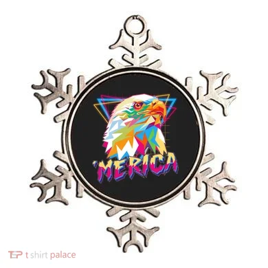Retro Eighties 80's Merica Polygon Eagle Head Ornament