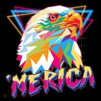 Retro Eighties 80's Merica Polygon Eagle Head Women's T-Shirt thumb 6