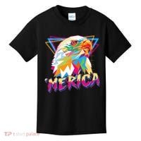 Retro Eighties 80's Merica Polygon Eagle Head Kids T-Shirt thumb 0