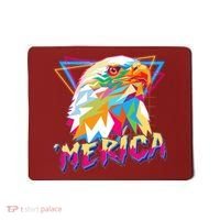 Retro Eighties 80's Merica Polygon Eagle Head Mousepad thumb 0