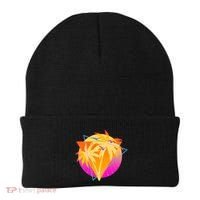 Retro Eighties 80's Tropical Palm Trees Emblem Beanie thumb 0
