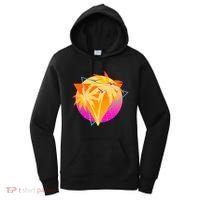 Retro Eighties 80's Tropical Palm Trees Emblem Women's Hoodie thumb 0