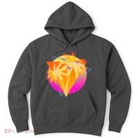 Retro Eighties 80's Tropical Palm Trees Emblem Hoodie thumb 0
