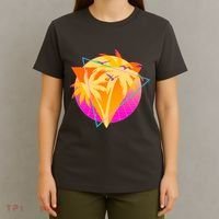 Retro Eighties 80's Tropical Palm Trees Emblem T-Shirt thumb 4