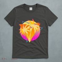 Retro Eighties 80's Tropical Palm Trees Emblem T-Shirt thumb 5