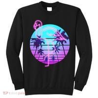 Retro Eighties 80's Neon Flamingo Emblem Sweatshirt thumb 0