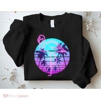 Retro Eighties 80's Neon Flamingo Emblem Sweatshirt thumb 2