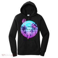 Retro Eighties 80's Neon Flamingo Emblem Women's Hoodie thumb 0