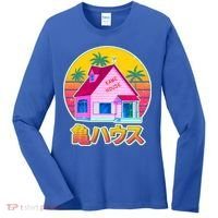 Retro Eighties 80's Anime Kame House Women's Long Sleeve Shirt thumb 0