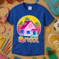 Retro Eighties 80's Anime Kame House Kids T-Shirt thumb 3