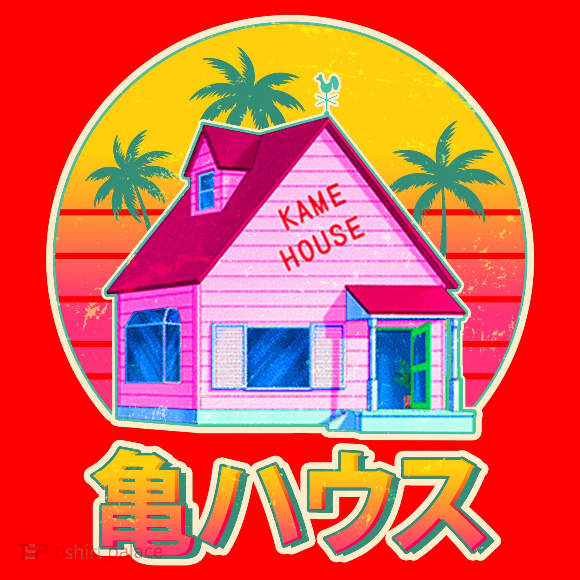 Retro Eighties 80's Anime Kame House Santa Hat