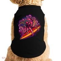 Retro Eighties 80's Surfer Octopus Doggie Tank thumb 0