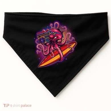Retro Eighties 80's Surfer Octopus USA-Made Doggie Bandana