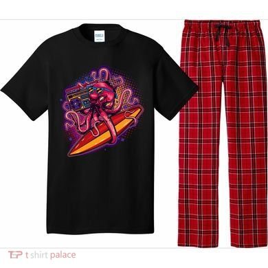 Retro Eighties 80's Surfer Octopus Pajama Set