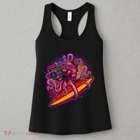 Retro Eighties 80's Surfer Octopus Women's Tank Top thumb 3