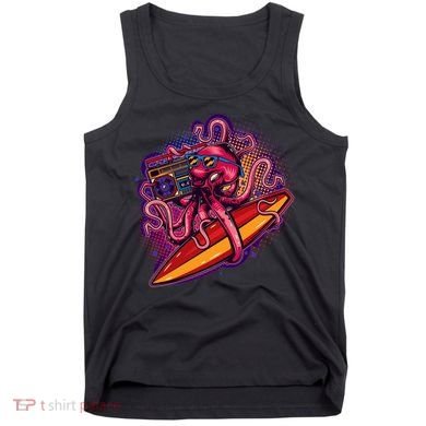 Retro Eighties 80's Surfer Octopus Tank Top