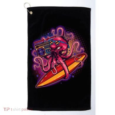 Retro Eighties 80's Surfer Octopus Golf Towel