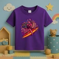 Retro Eighties 80's Surfer Octopus Toddler T-Shirt thumb 3