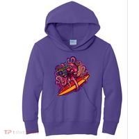 Retro Eighties 80's Surfer Octopus Kids Hoodie thumb 0