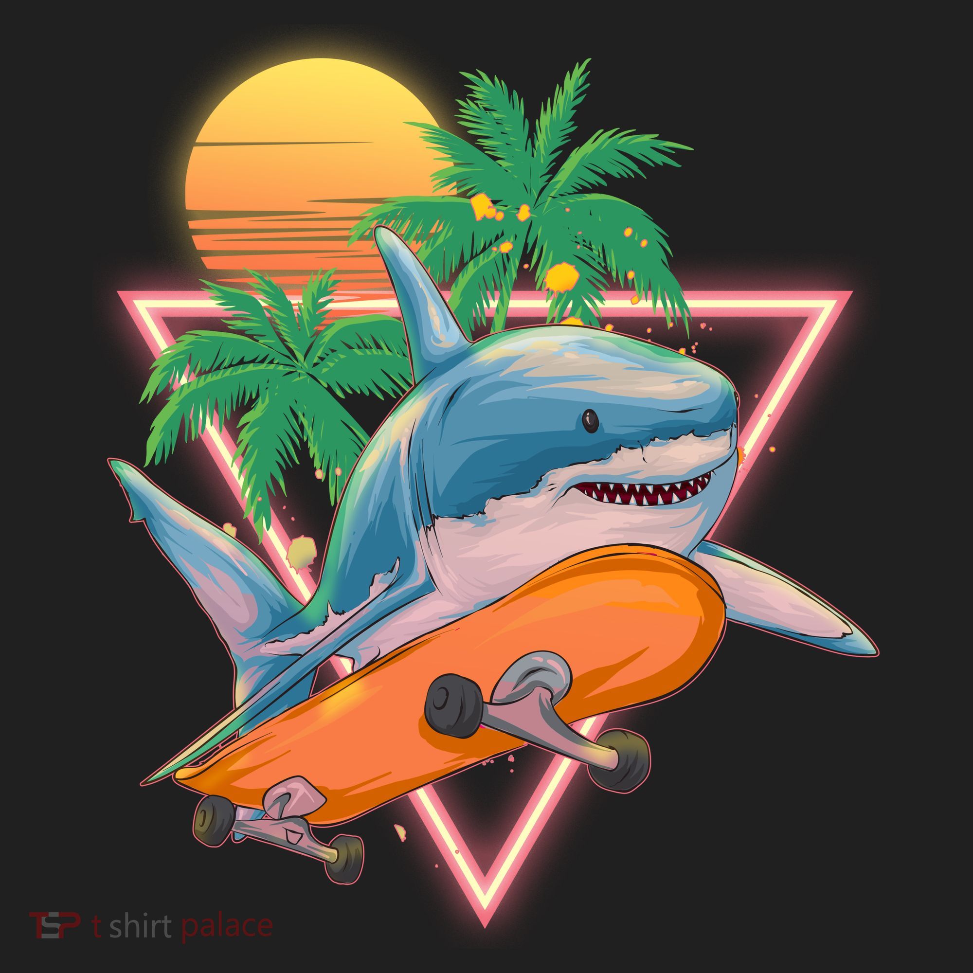 Retro Eighties 80's Skateboarding Shark Hat