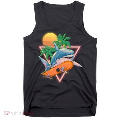 Retro Eighties 80's Skateboarding Shark Tank Top
