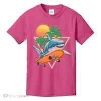 Retro Eighties 80's Skateboarding Shark Kids T-Shirt thumb 0