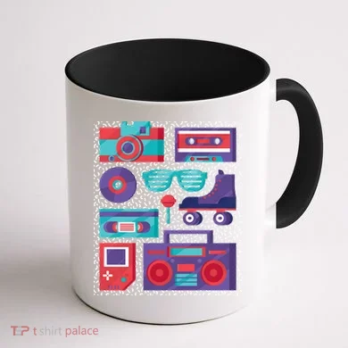 Retro Elements 90s Coffee Mug back