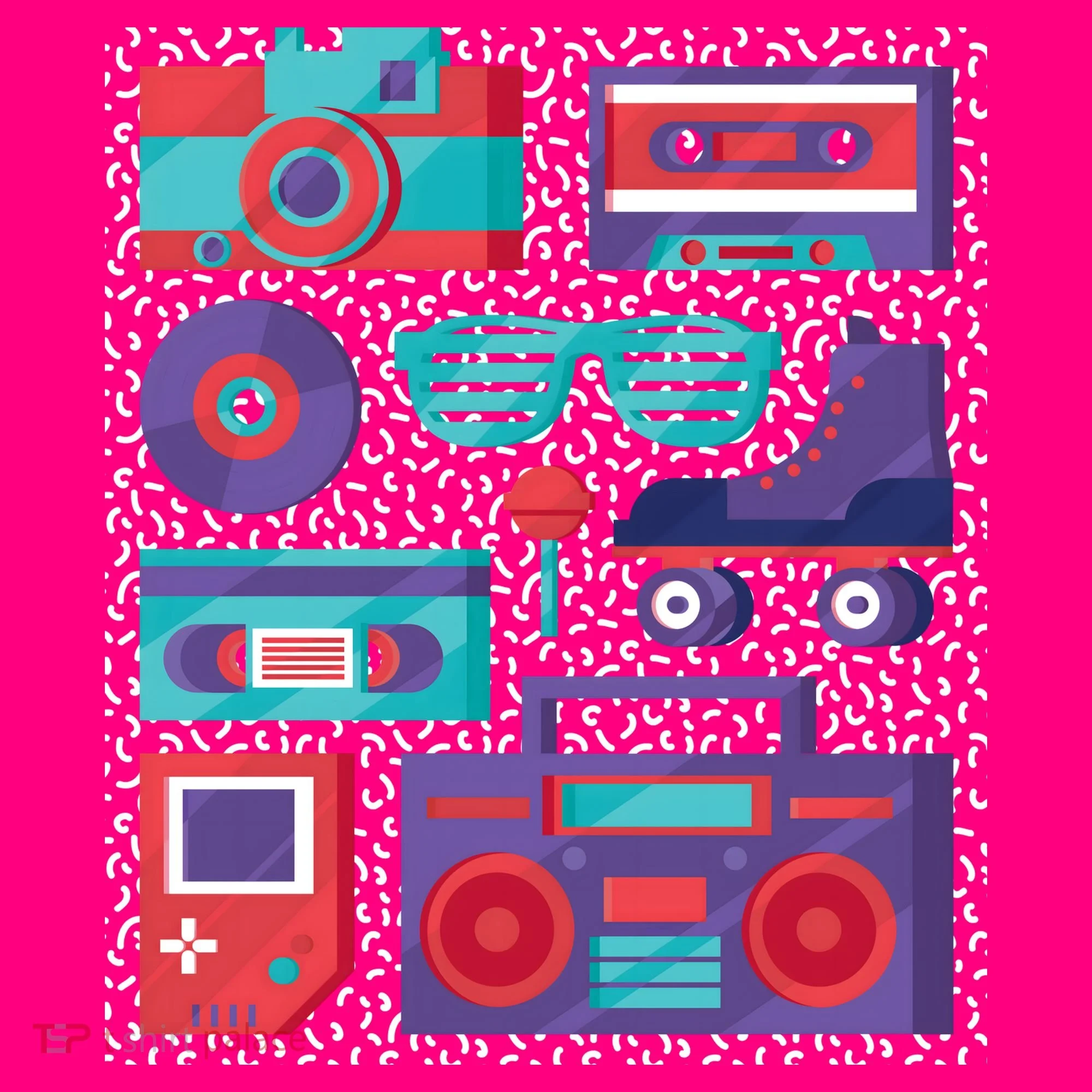 Retro Elements 90s Kids Hoodie