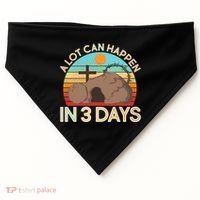 Retro Easter A Lot Can Happen In 3 Days USA-Made Doggie Bandana thumb 0