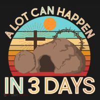 Retro Easter A Lot Can Happen In 3 Days USA-Made Doggie Bandana thumb 2