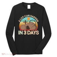 Retro Easter A Lot Can Happen In 3 Days Long Sleeve Shirt thumb 0
