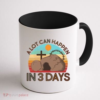 Retro Easter A Lot Can Happen In 3 Days Coffee Mug back