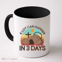 Retro Easter A Lot Can Happen In 3 Days Coffee Mug thumb 0