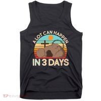 Retro Easter A Lot Can Happen In 3 Days Tank Top thumb 0