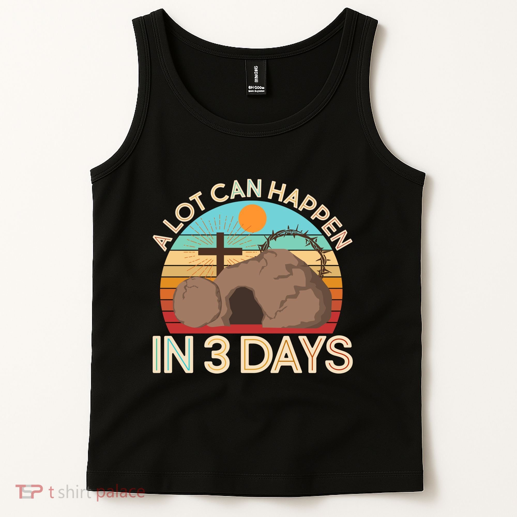 Retro Easter A Lot Can Happen In 3 Days Tank Top