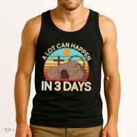 Retro Easter A Lot Can Happen In 3 Days Tank Top thumb 3