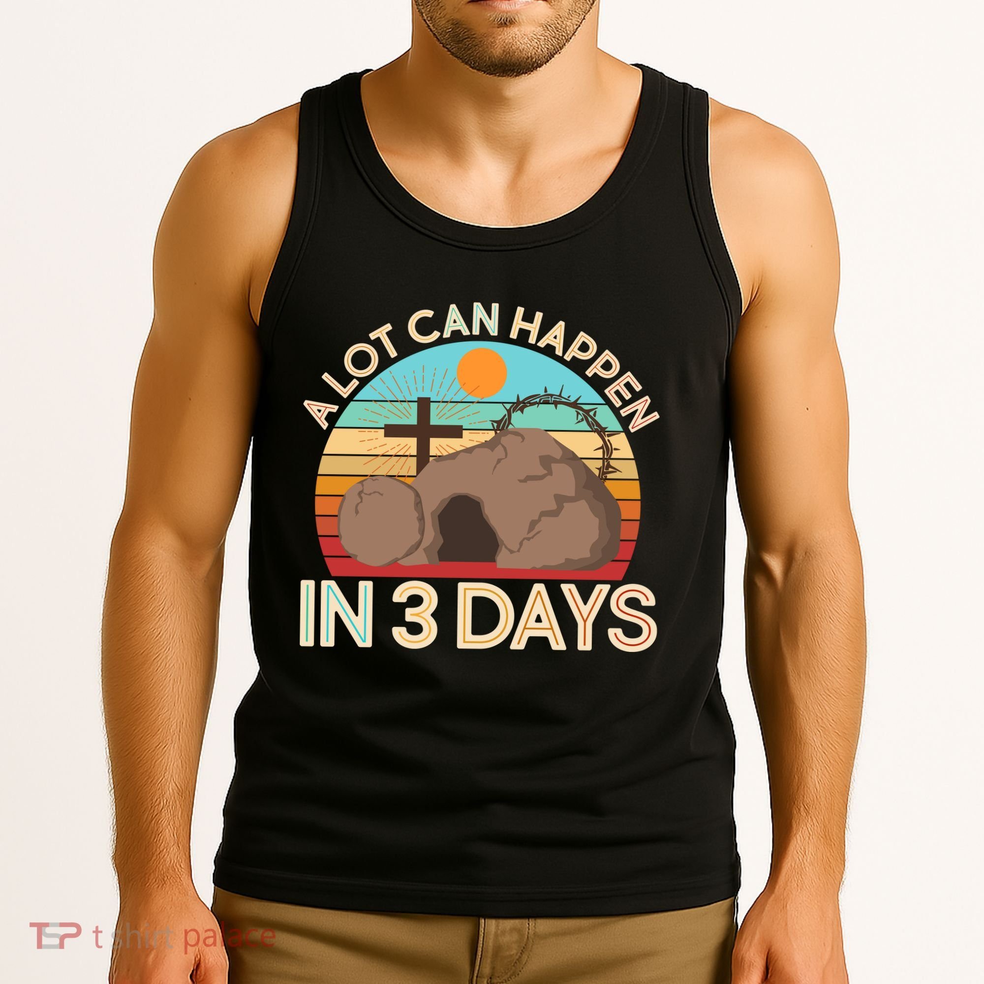 Retro Easter A Lot Can Happen In 3 Days Tank Top