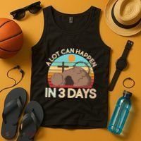 Retro Easter A Lot Can Happen In 3 Days Tank Top thumb 4