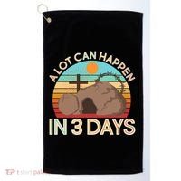 Retro Easter A Lot Can Happen In 3 Days Golf Towel thumb 0