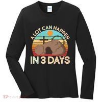 Retro Easter A Lot Can Happen In 3 Days Women's Long Sleeve Shirt thumb 0