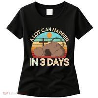 Retro Easter A Lot Can Happen In 3 Days Women's T-Shirt thumb 0