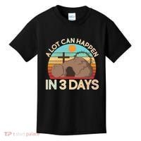 Retro Easter A Lot Can Happen In 3 Days Kids T-Shirt thumb 0