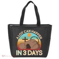 Retro Easter A Lot Can Happen In 3 Days Tote Bag thumb 0
