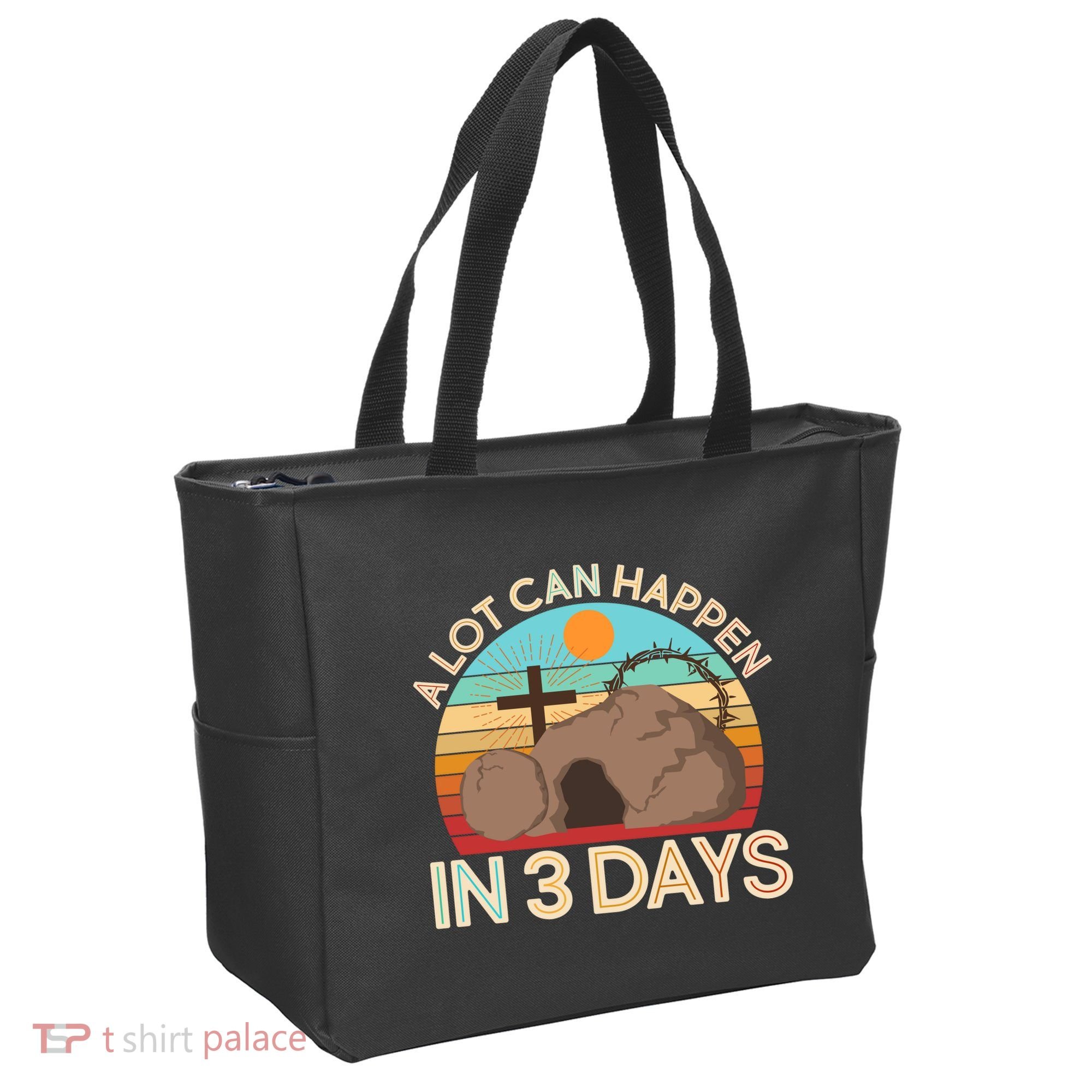 Retro Easter A Lot Can Happen In 3 Days Tote Bag