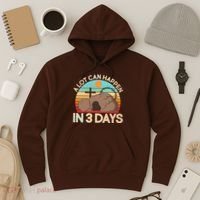 Retro Easter A Lot Can Happen In 3 Days Hoodie thumb 3