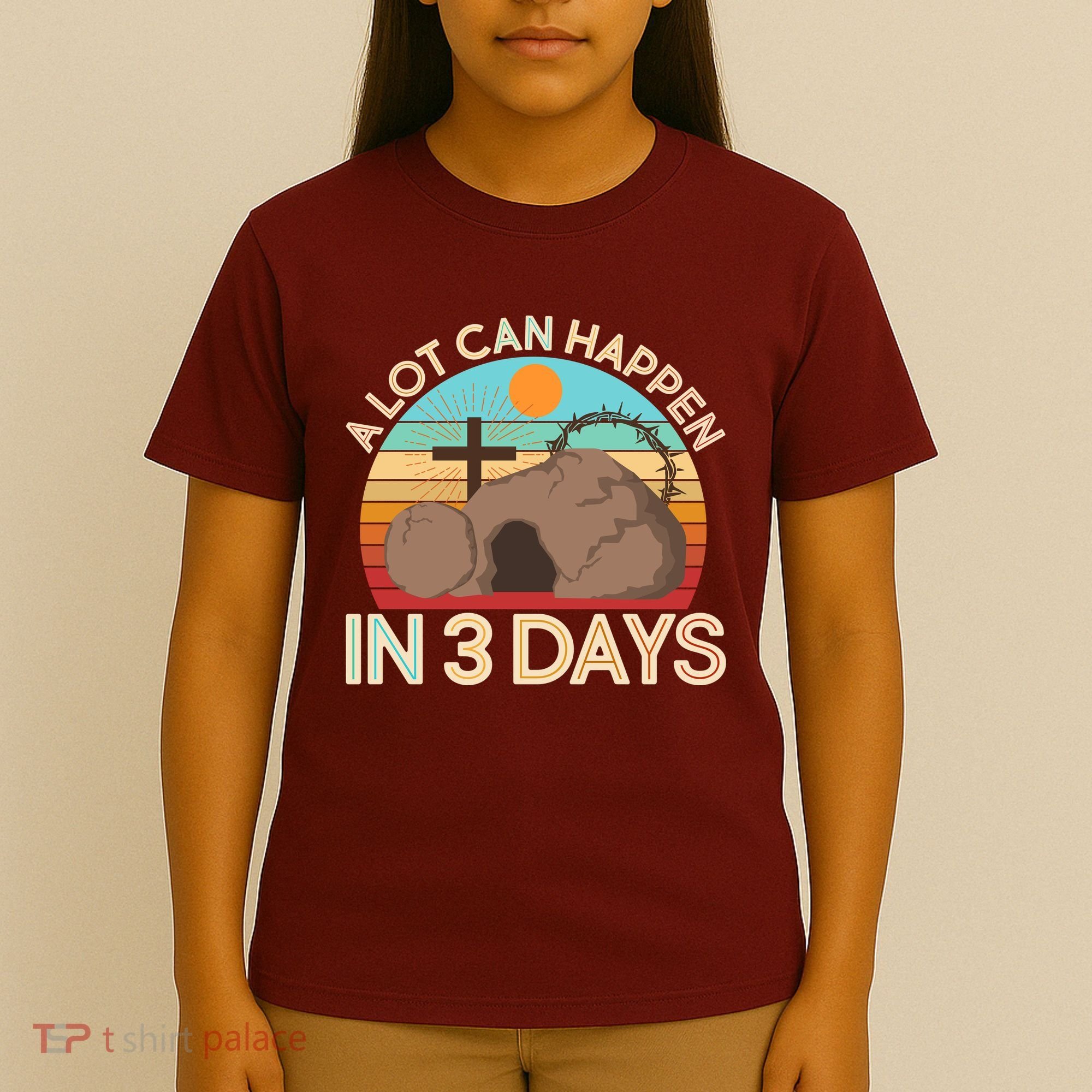 Retro Easter A Lot Can Happen In 3 Days T-Shirt