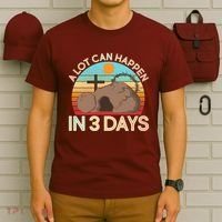 Retro Easter A Lot Can Happen In 3 Days T-Shirt thumb 6