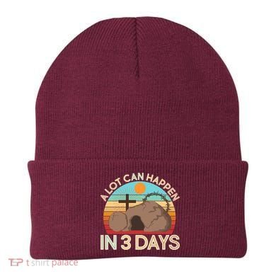Retro Easter A Lot Can Happen In 3 Days Beanie