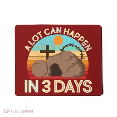Retro Easter A Lot Can Happen In 3 Days Mousepad