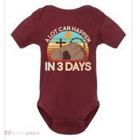 Retro Easter A Lot Can Happen In 3 Days Baby Bodysuit thumb 0